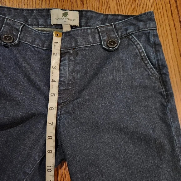 Banana Republic Trouser Style Jeans Women's Size 6 Dark Blue - Picture 8 of 8